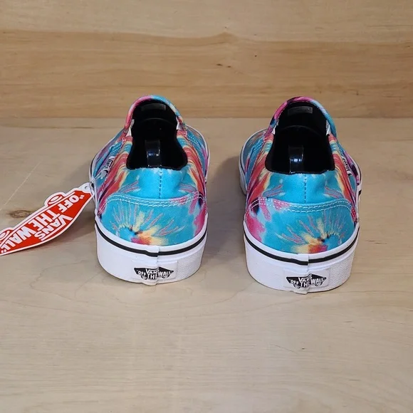 Vans Asher Colorful Tie-Dye Slip-On Womens Sneakers New With Tags No Box - Picture 7 of 10